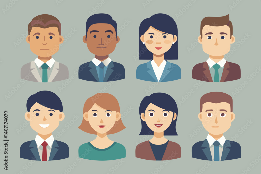 set of business people icons set of business people icons