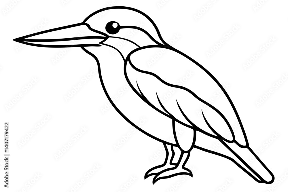 Obraz premium Minimalist Kingfisher