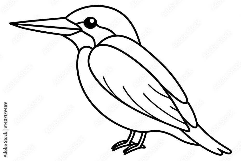 Obraz premium Minimalist Kingfisher