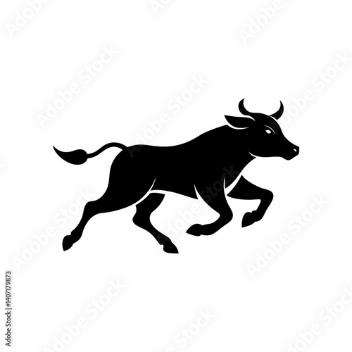 silhouette of a bull
