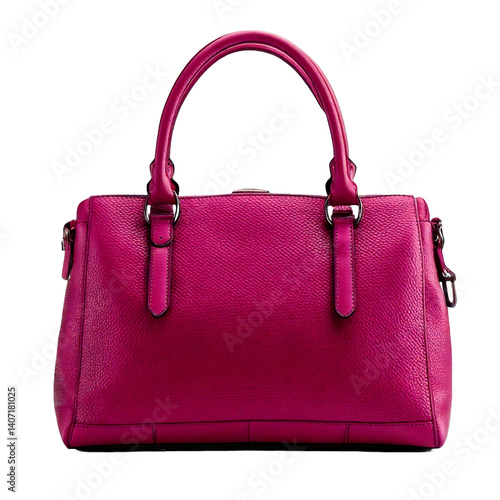Obraz na płótnie Pink Woman leather bag isolated transparent background w salonie