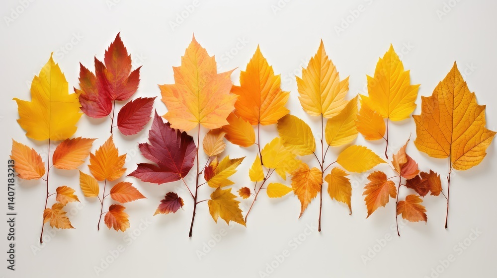 foliage falling leaves isolated