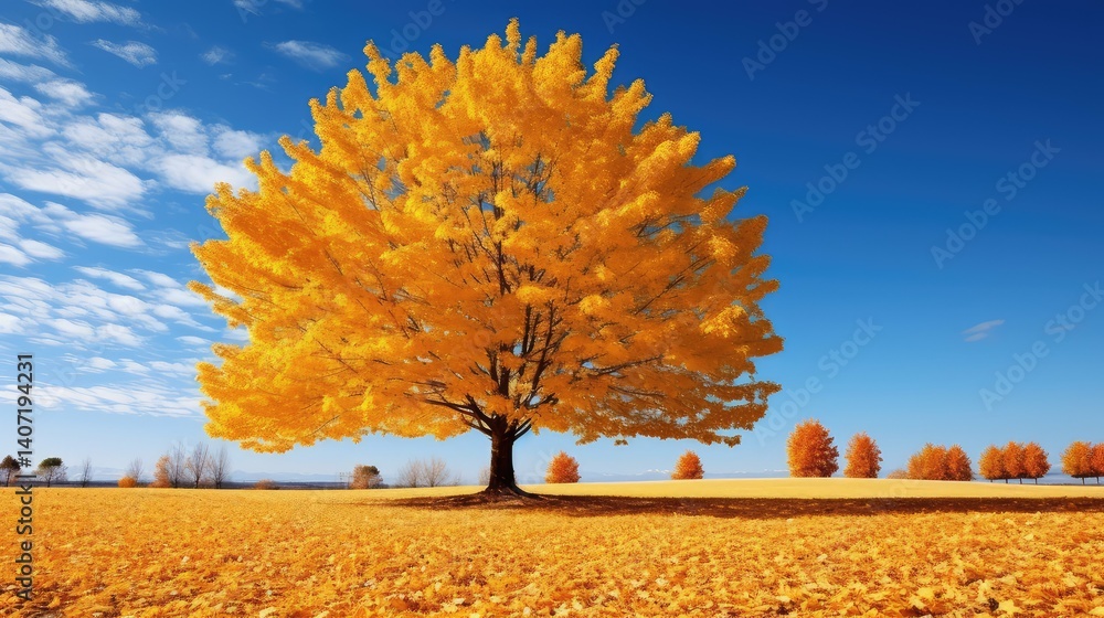 majesty fall tree isolated