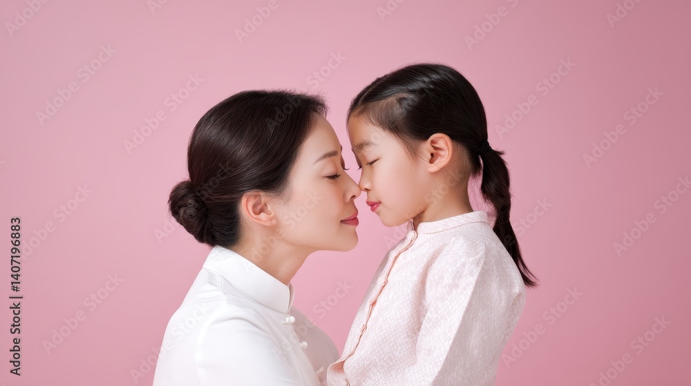 Young woman and her elderly mother take care of their skin and look great,Two generations,Beautiful middle aged mother and her adult daughter,skincare and Aging concept,Comparison of young and old.