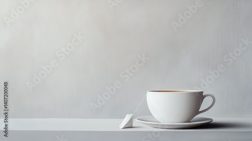 Wallpaper Mural simplicity cup of tea with tea bag Torontodigital.ca