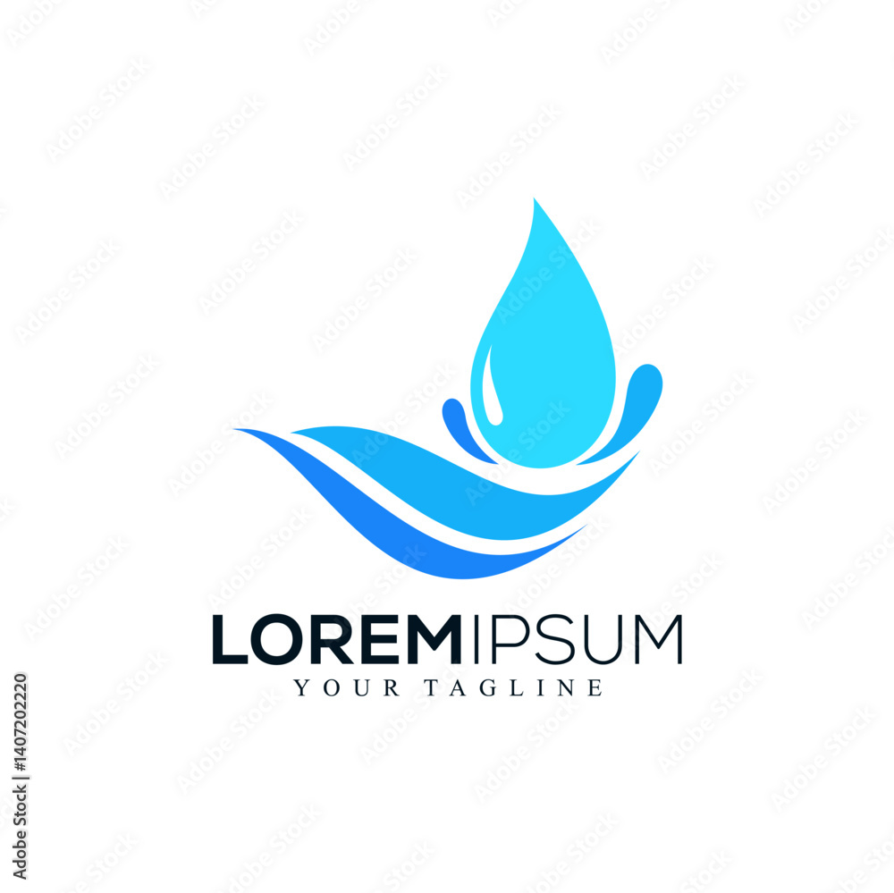 Obraz premium Abstract water drop logo design