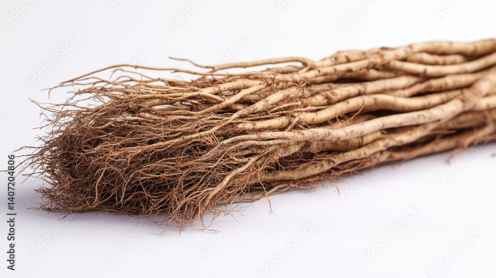 custom made wallpaper toronto digitalClose-up of fresh burdock roots on white background. Ideal for food photography or cooking