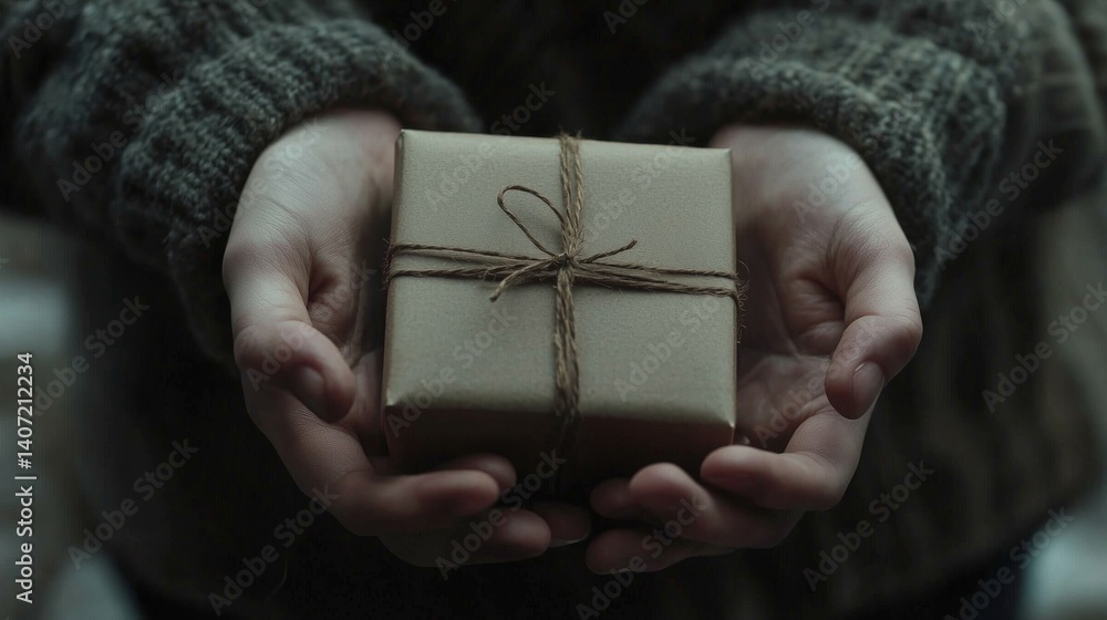 A Heartwarming Moment with a Gift in a Romantic Movie Scene