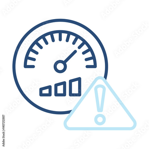 High Risk Icon Two Color Outline Style. Vector Illustration For Graphic Design