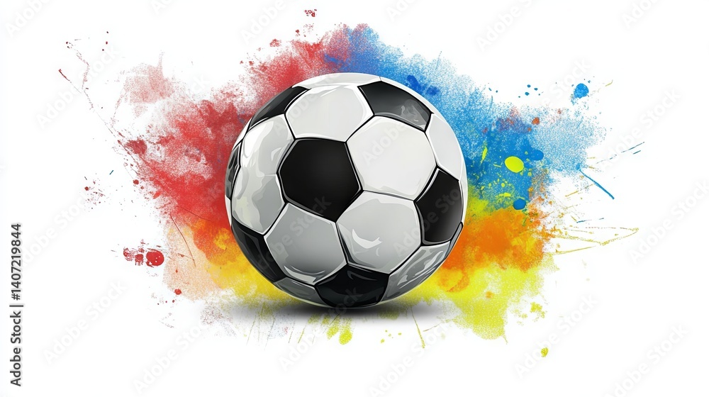 Fototapeta premium Soccer ball logo on isolated background 