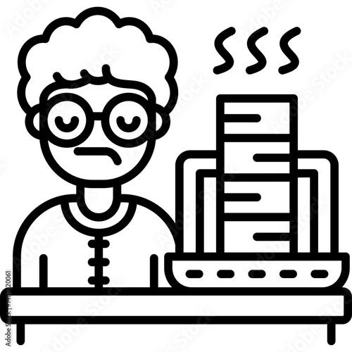 Overwork Icon Vector Element