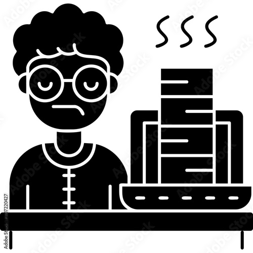 Overwork Icon Vector Element