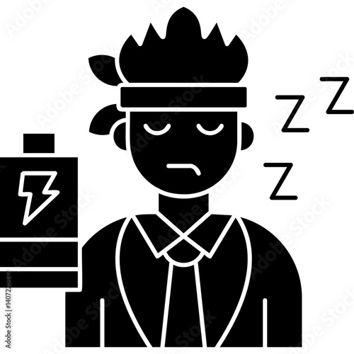 Fatigue Icon Vector Element