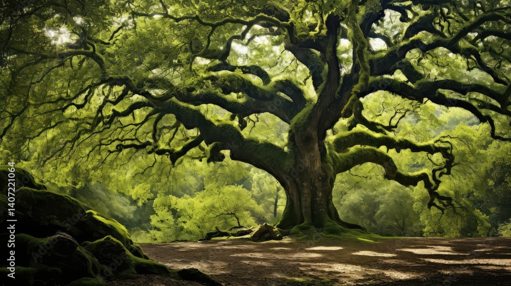 Fototapeta premium forest tree with roots