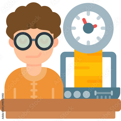 Overtime Icon Vector Element