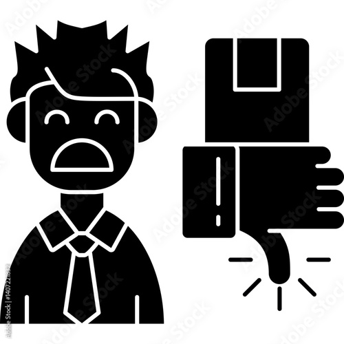 Dissatisfaction Icon Vector Element