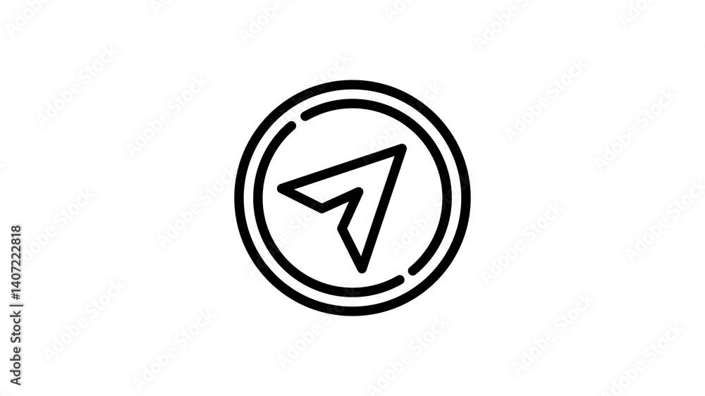 icon line motion graphic send icon line motion graphic send