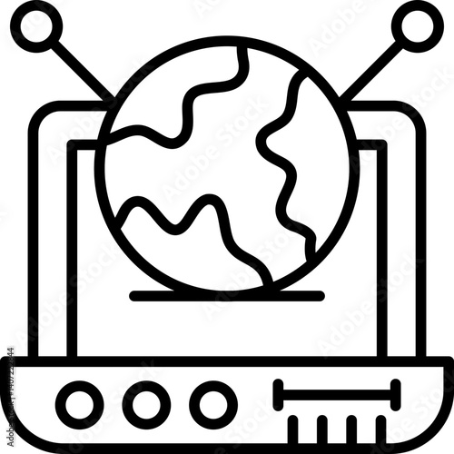 Global Internet Icon Vector Element