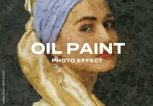 Oil Paint Painting Drawing Art Draw Photo Effect Paper Texture Template Mockup Overlay Style