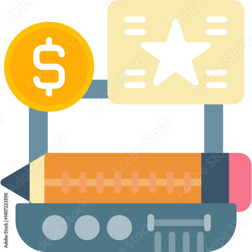 Digital Signature Icon Vector Element