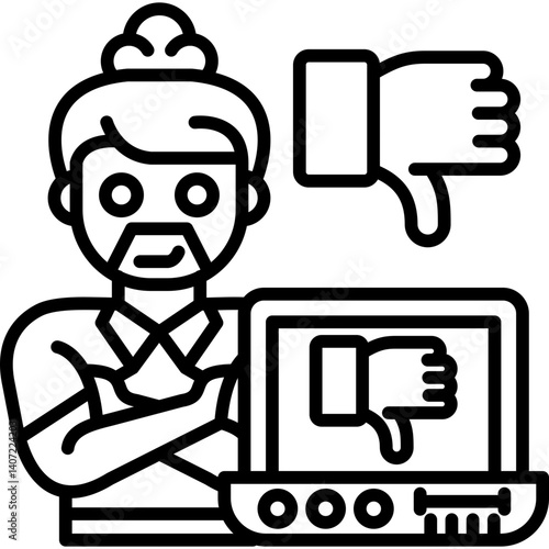 Bullying Icon Vector Element