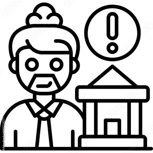 Lawsuit Icon Vector Element
