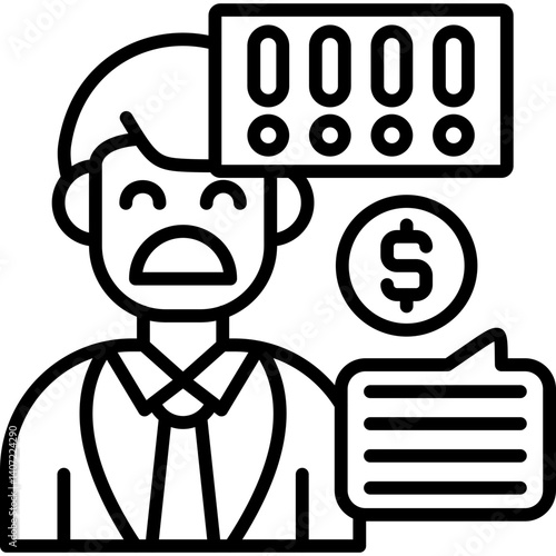Intimidate Icon Vector Element