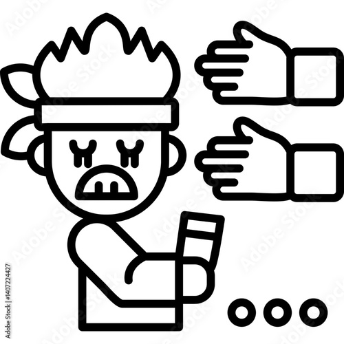 Victim Icon Vector Element