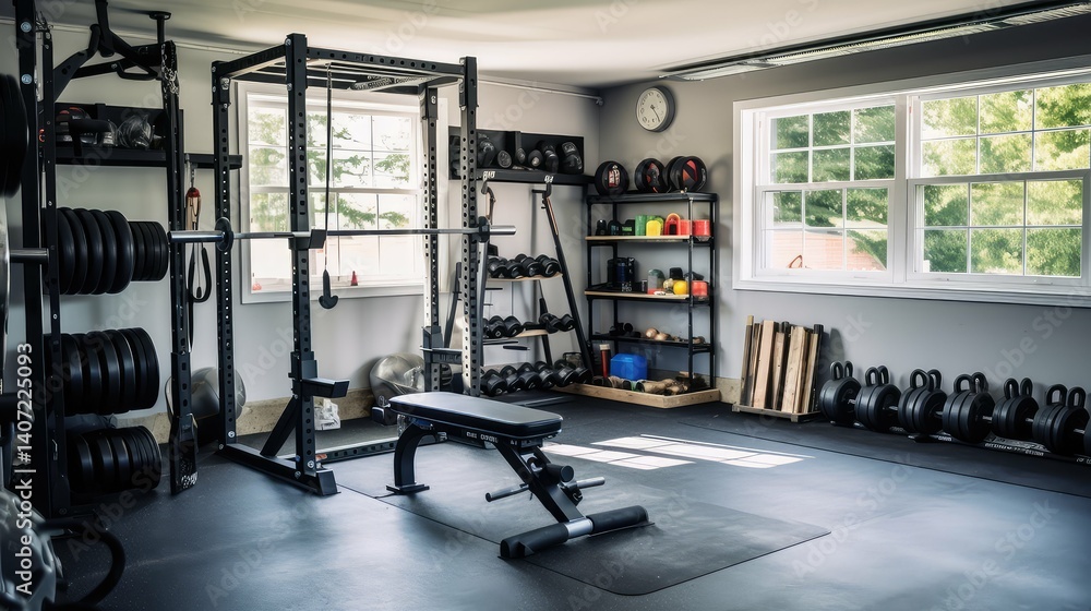 Fototapeta premium bench home gym equipment