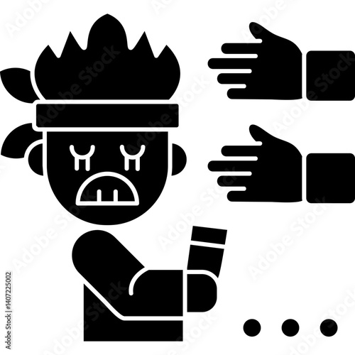 Victim Icon Vector Element
