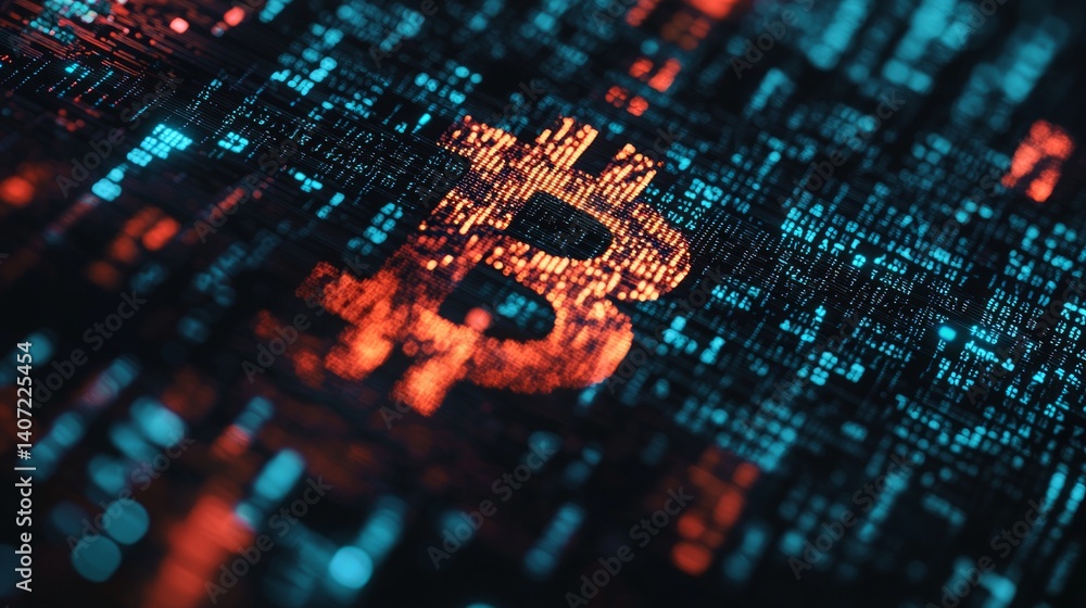 Minimalist Bitcoin Design with Data Patterns and Digital Elements
