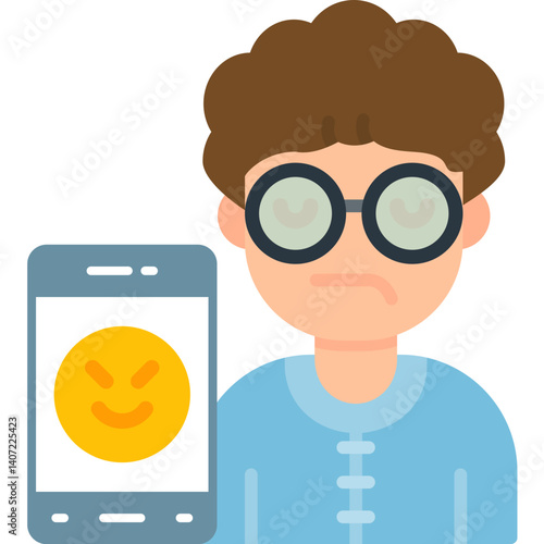 Cyberbullying Icon Vector Element