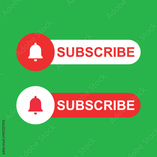 Web button subscribe layout. social media concept. blogging, promotion. vector illustration