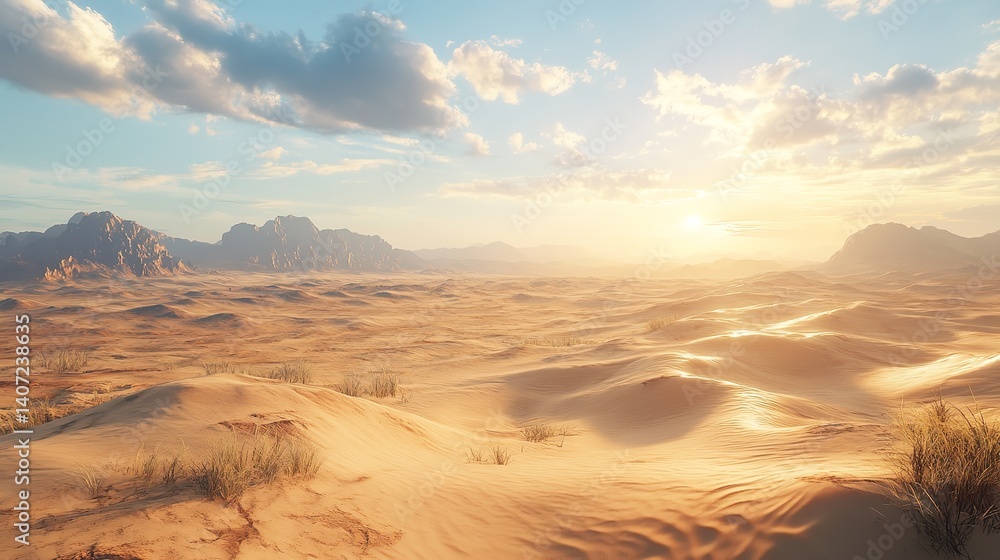 Naklejka premium Sandy Desert Landscape