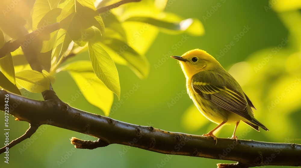 Fototapeta premium warbler yellow birds