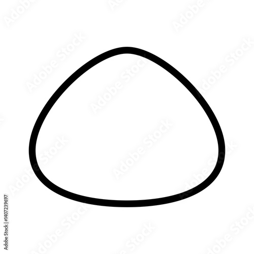 minimalist dim sum icon with stacked rounded shapes in bowl - flat icon for apps and websites
