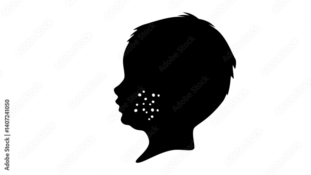 Scarlet fever symbol, black isolated Scarlet fever symbol, black isolated