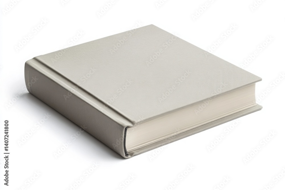 Hardcover gray book on white background for publishing, cover templates and branding Hardcover gray book on white background for publishing, cover templates and branding