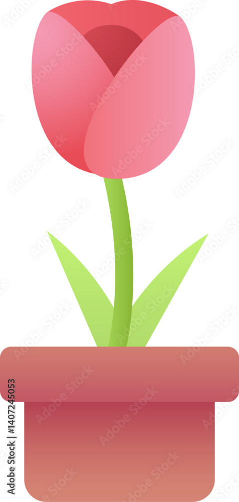 Obraz premium tulip Illustration on a white background 