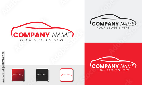Sleek Automotive Logo Design vector template for Branding