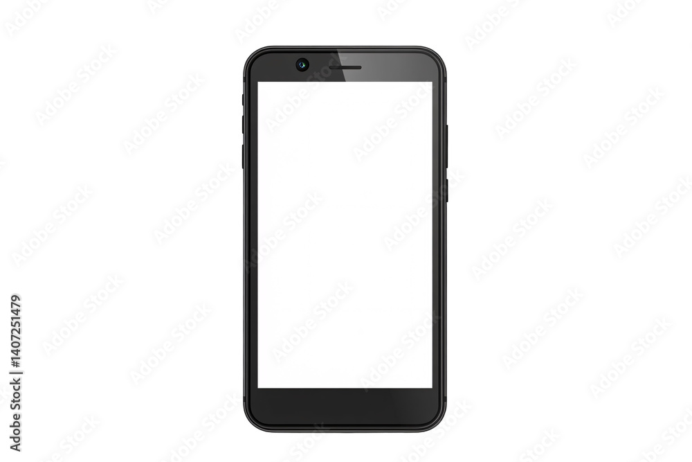 a black cell phone with a white screen a black cell phone with a white screen
