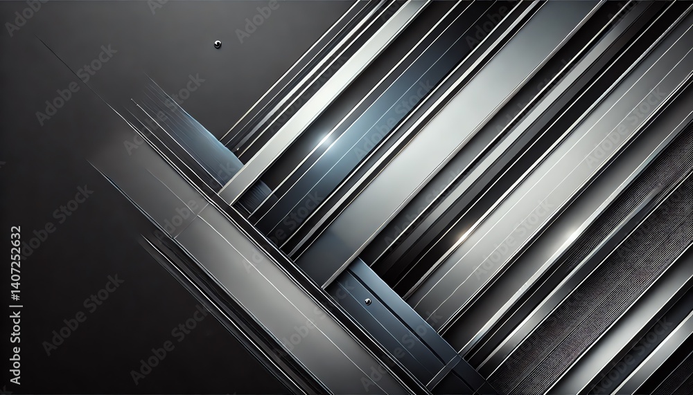 A minimalist abstract background featuring sleek diagonal lines with a metallic and futuristic aesthetic A minimalist abstract background featuring sleek diagonal lines with a metallic and futuristic aesthetic