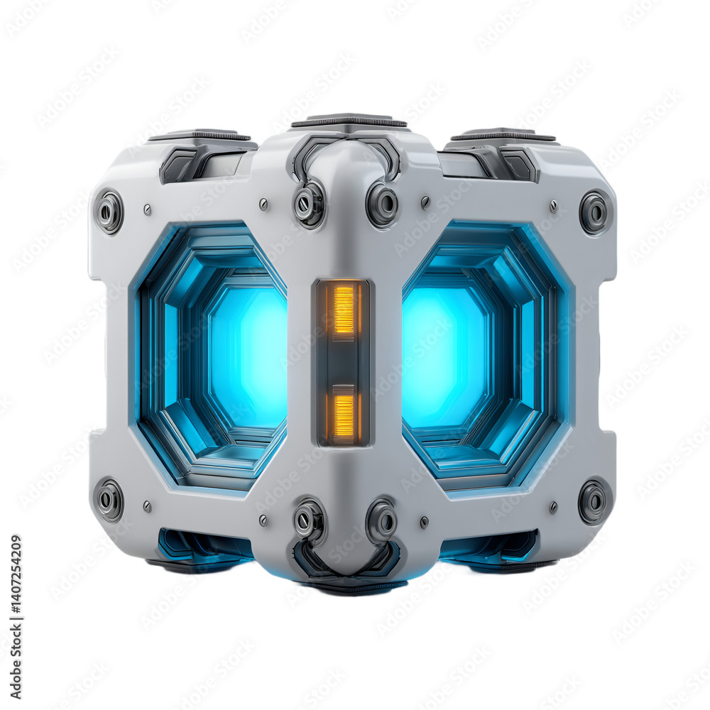 Fototapeta premium 3D Futuristic Mechanical Glowing Heart Concept