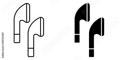 AirPods Icon in Outline and Glyph Style