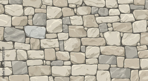 Vector Illustration of Stone Arranged for Light Brown Background, Wall, Stone 