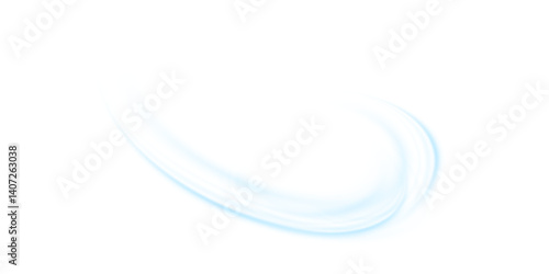 Air flow Isolated PNG and vector isolated. Effect of winter air and wind stream waves effect in blue color.