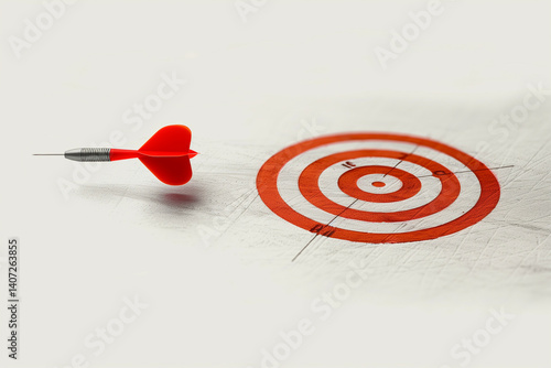 A minimalist representation of a target and a dart symbolizing focus, precision, and missed opportunities