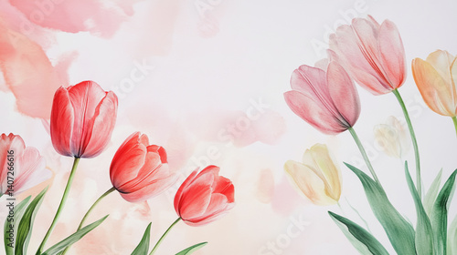 Elegant wedding invitation card background . Minimal hand painted watercolor botanical flowers texture template background. Design for wedding, vip cover, poster, rsvp moderncard.Valentine's Day

