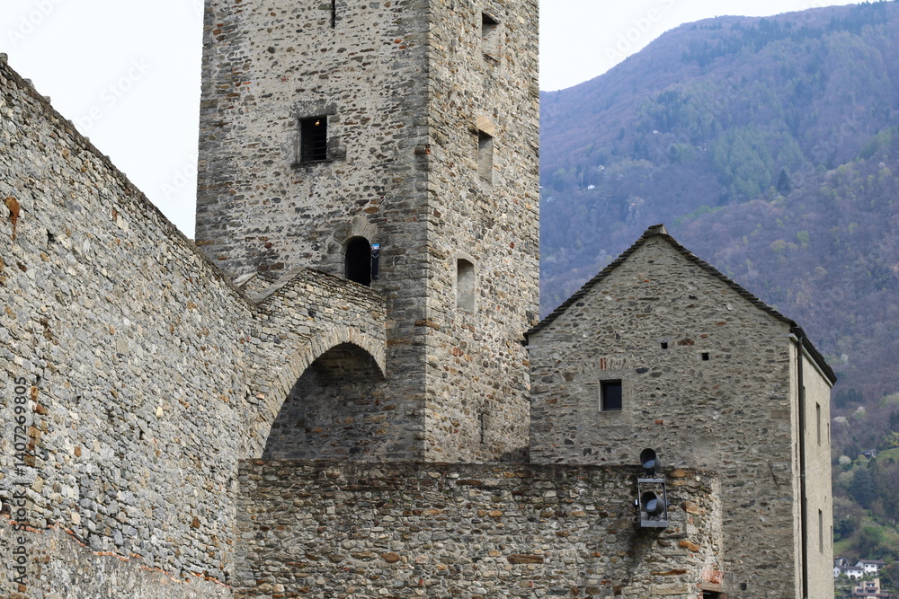 Castle of Bellinzona, Switzerland, Surrounding Areas Castle of Bellinzona, Switzerland, Surrounding Areas