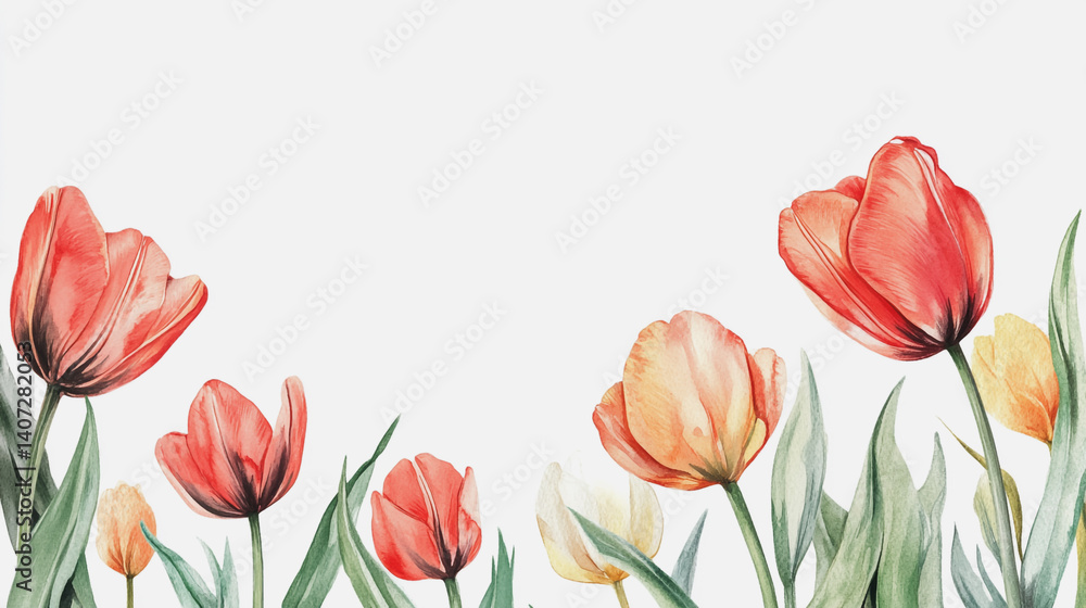 Fototapeta premium Elegant wedding invitation card background vector. Minimal hand painted watercolor botanical flowers texture template background. Design for wedding, vip cover, poster, rsvp moderncard.Valentine's Day